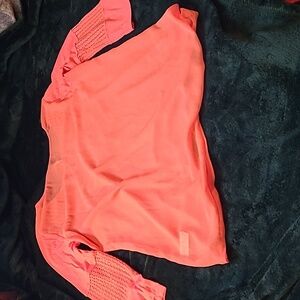 WAS $48.  MONORENO V-Neck 3/4 Embellished Sleeves Sheer back dressy Top